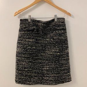 Ann Taylor Gray/Black/White Tweed Skirt Size 6